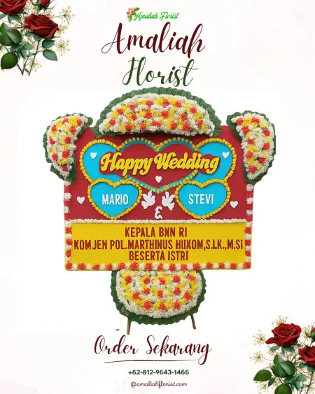 Papan Bunga Pernikahan Salit